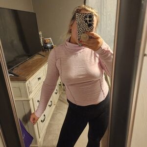 Light Pink Turtleneck Sweater